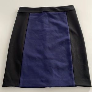 NWT Club Monaco Brial Double Knit Skirt Soot Black/blue Size 2